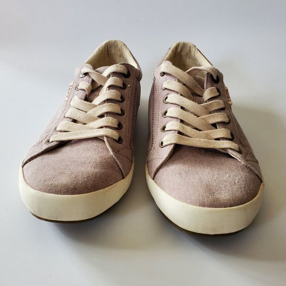 Taos Star Low Top Sneakers 10 Canvas Mauve Wash Round Toe Lace Up - Picture 7 of 12